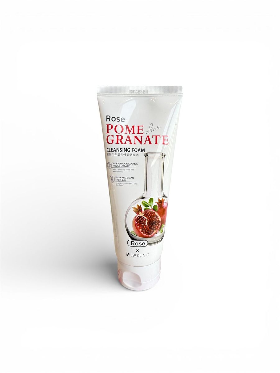 3W CLINIC ROSE POME GRANATE CLEANSINIG FOAM غسول رغوي للوجه زهرة الرمان 150 مل