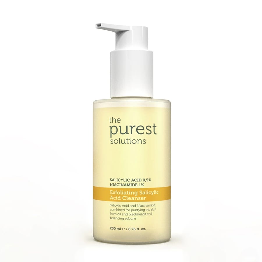 غسول ذا بيورست سوليوشنز المقشر بحمض الساليسيليك 0.5% ونياسيناميد 1% - 200 مل | The Purest Solutions Exfoliating Salicylic Acid Cleanser 0.5% Salicylic Acid, 1% Niacinamide - 200ml