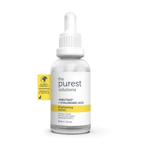 سيروم التفتيح من ذا بيورست سوليوشنز: ألفا أربوتين 2% + حمض الهيالورونيك - 30 مل | The Purest Solutions Brightening Serum: Alpha Arbutin 2% + Hyaluronic Acid - 30ml