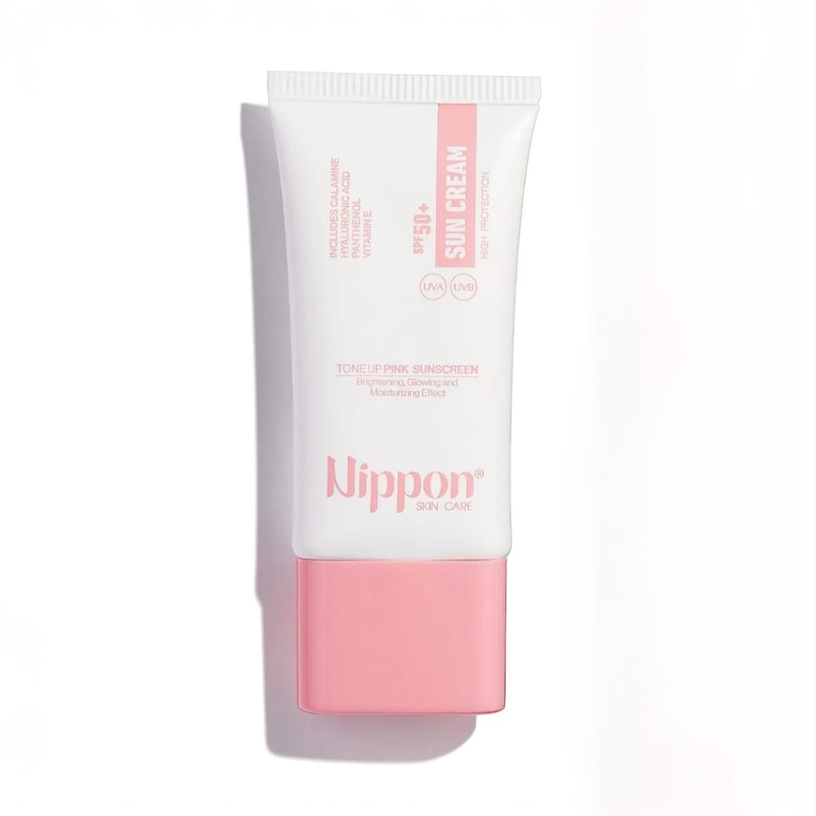 NIPPON Sun Cream – tone up pink SPF 50+ نيبون واق من اشعة الشمس