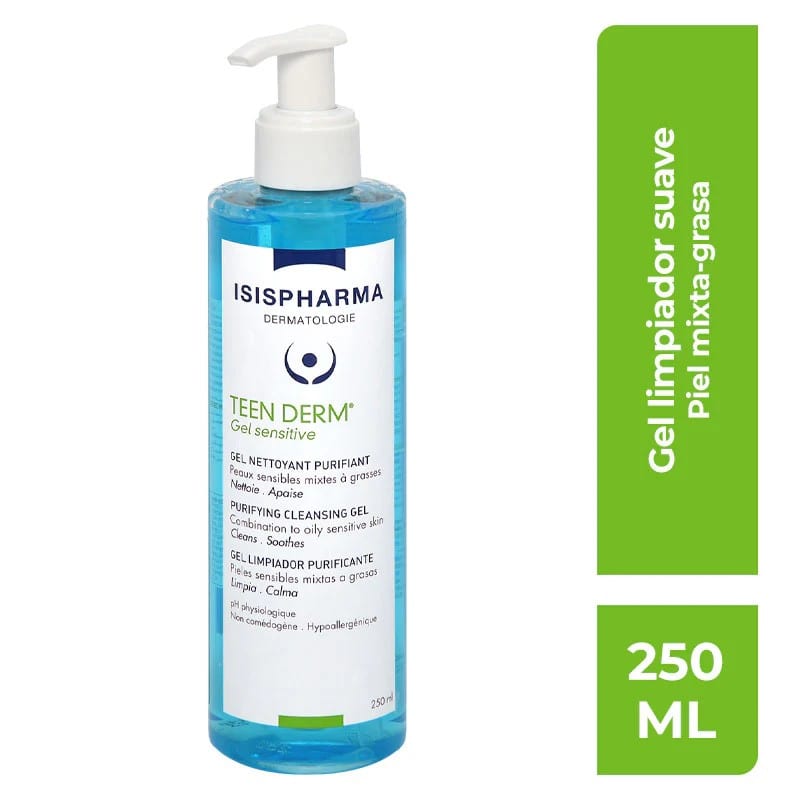 Isis Pharma Teen Derm Gel Sensitive, 250ml جل ايزيس فارما ديرم للبشرة الحساسة للمراهقين، 250 مل