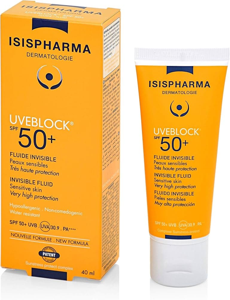 ++++Uveblock SPF+50 Fluid Invisible Pa واقي شمس مع حماية عالية جداً SPF+50
