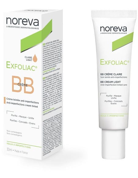 Noreva كريم BB مضاد للشوائب والتجاعيد نوريفا Exfoliac BB Cream Light – Anti-Imperfection Tinted Care