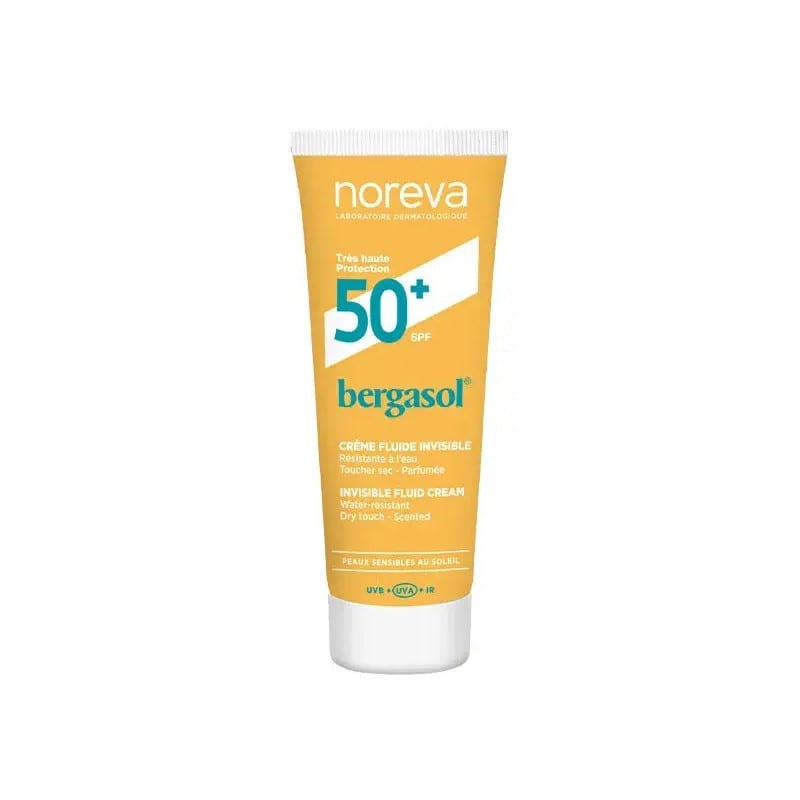 Noreva Bergasol Invisible Fluid Cream SPF50+ 50ml - فلود نوريفا بيرغاسول السائل غير المرئي بعامل حماية من الشمس 50+، 50 مل