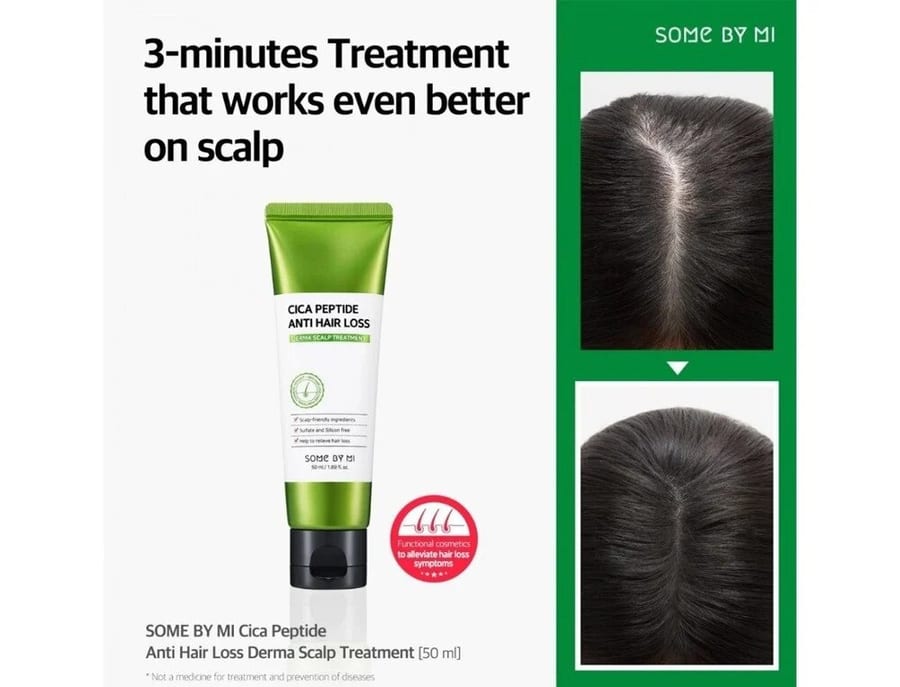 معالج سمباي مي سيكا ببتيد ديرما لمكافحة تساقط الشعر SOME BY MI Cica Peptide Anti Hair Loss Derma Scalp Treatment 50ml -