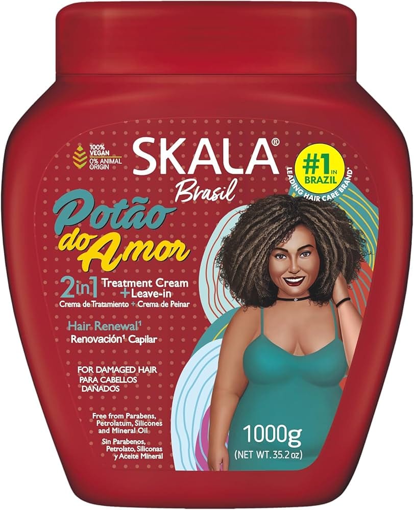 Skala Potao do Amor 2 in 1 Hair Cream سكالا للشعر التالف بوتاو دو أمور 2 في 1 كريم علاجي وبلسم يُترك على الشعر 1000 غرام