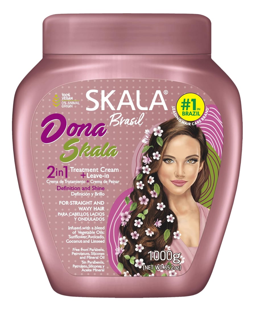Skala Super Pot Dona Skala 2 in 1 Combing Treatment Cream & Leave-in 1000g (35.2oz) كريم سكالا إكسبرت دونا سكالا 2 في 1 لعلاج وترطيب الشعر 1000 غرام