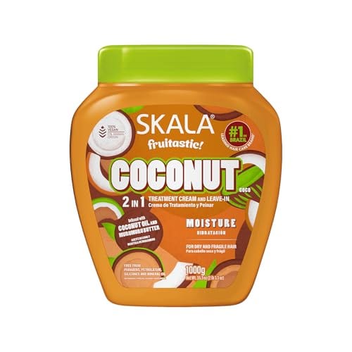 SKALA fuitastic 2IN1 TREATMENT CREAM COCONUT 1000g 35.3OZ كريم سكالا فروتاستيكا بجوز الهند (كوكو) 2 في 1 لعلاج الشعر - قناع ترطيب عميق وبلسم يُترك على الشعر