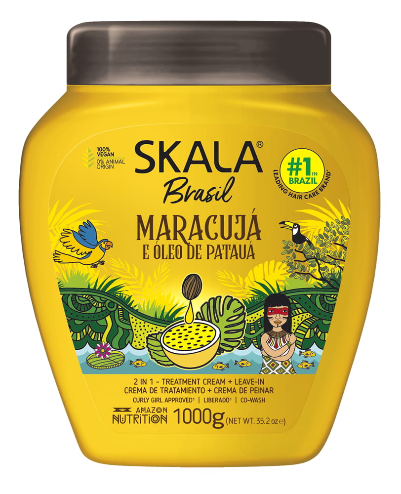 SKALA - Brasil - Creme de Tratamento 2 em 1 Maracuja e Oleo De Pataua 1000g كريم علاجي بزيت فاكهة الباشن فروت وزيت باتاوا - سكالا 1000 غرام