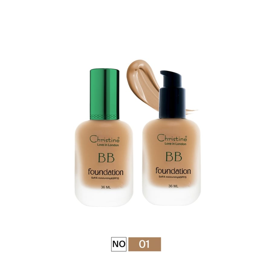 كريستين كريم أساس بي بي تغطية طبيعية وعامل حماية SPF15 Christine Love in London Silky Finish BB Cream SPF 15 - 36ml