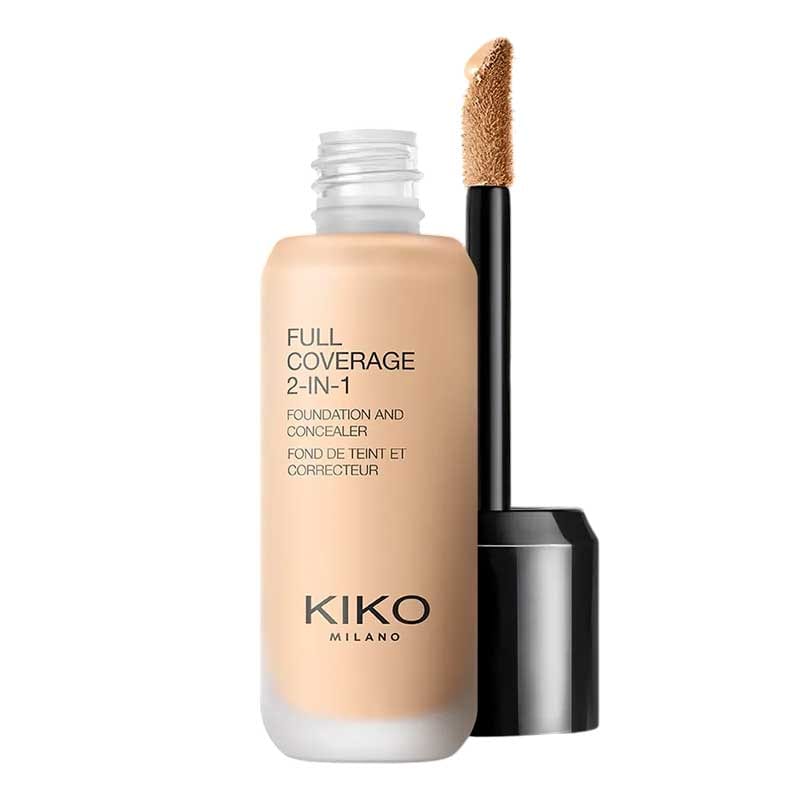 KIKO MILANO Full Coverage 2-in-1 Foundation & Concealer 25ml كيكو ميلانو كريم اساس وكونسيلر 2 في 1 بتغطية كاملة، 25 مل