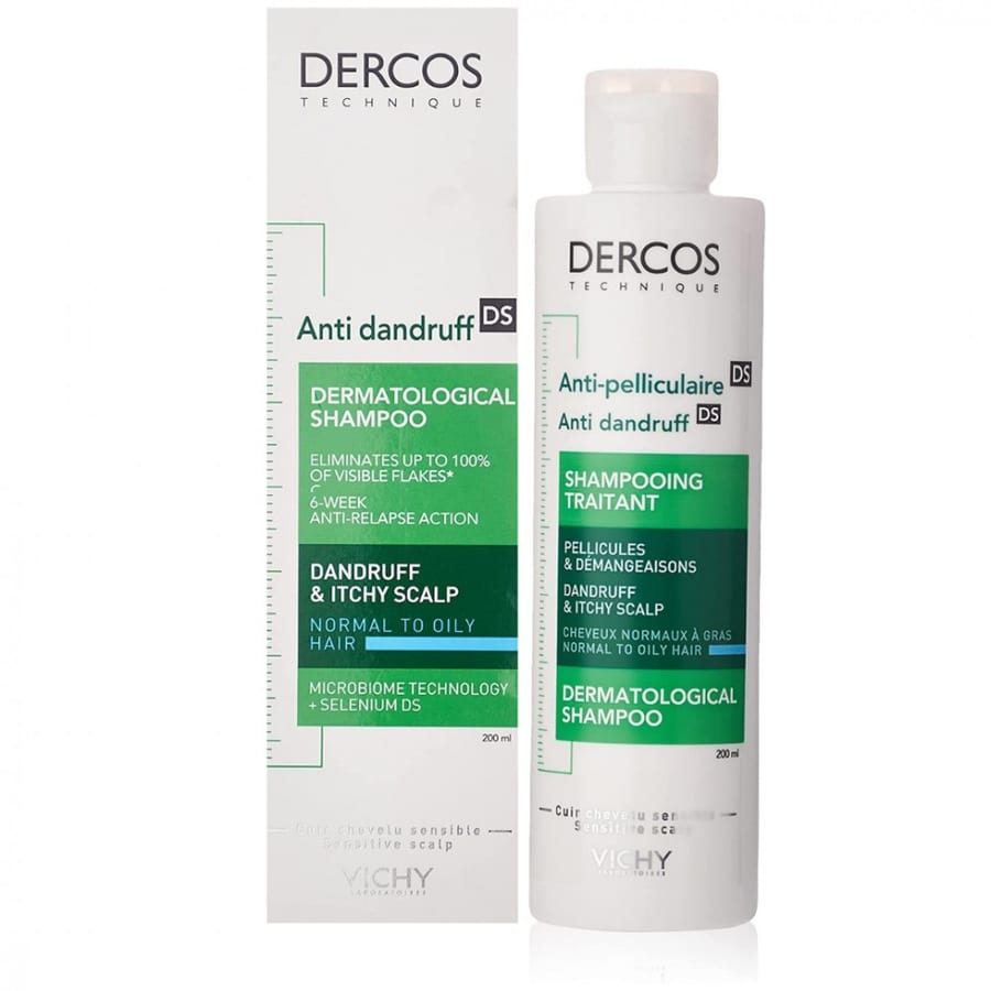 شامبو دركوس مضاد للقشرة الدهنية من فيشي 200 مل Hair Shampoo Anti Dandruff For Normal To Oily Hair Dercos By Vichy