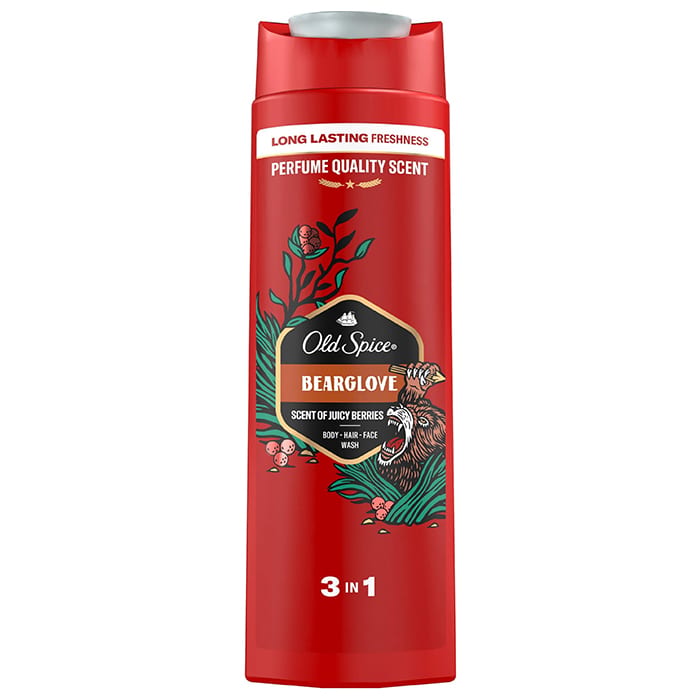 Old Spice shower gel 3in1 Bearglove 400ml جل استحمام للرجال أولد سبايس 3 في 1 برائحة قفاز الدب 400 مل