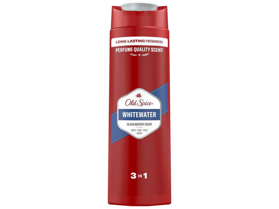 جل استحمام للرجال أولد سبايس وايت ووتر، برائحة الماء النقي، 400 مل Old Spice Whitewater shower gel, pure water scent, 400ml