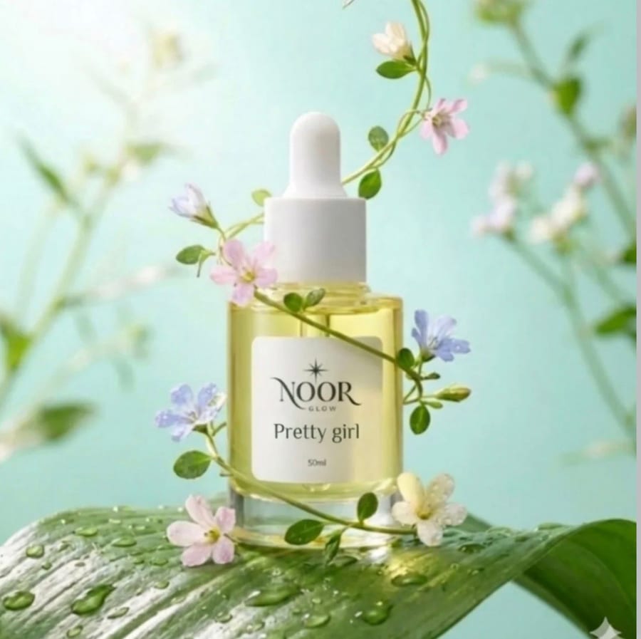 NOOR GLOW PERFUME DROPS PRETTY GIRL نور كلو قطرات تعطير للجسم