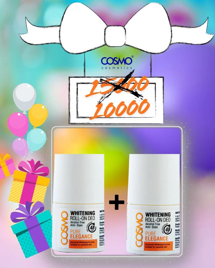 COSMO 2 Pc Offer Pack Whitening Roll- One Deo 48H | عرض كوزمو عبوتين – مزيل عرق رول لتفتيح الإبط لمدة 48 ساعة