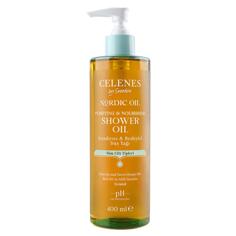Celenes By Sweden Nordic Oil Nourishing Shower Oil 400 ml زيت الاستحمام المغذي من سيلينس باي سويدن نورديك أويل 400 مل