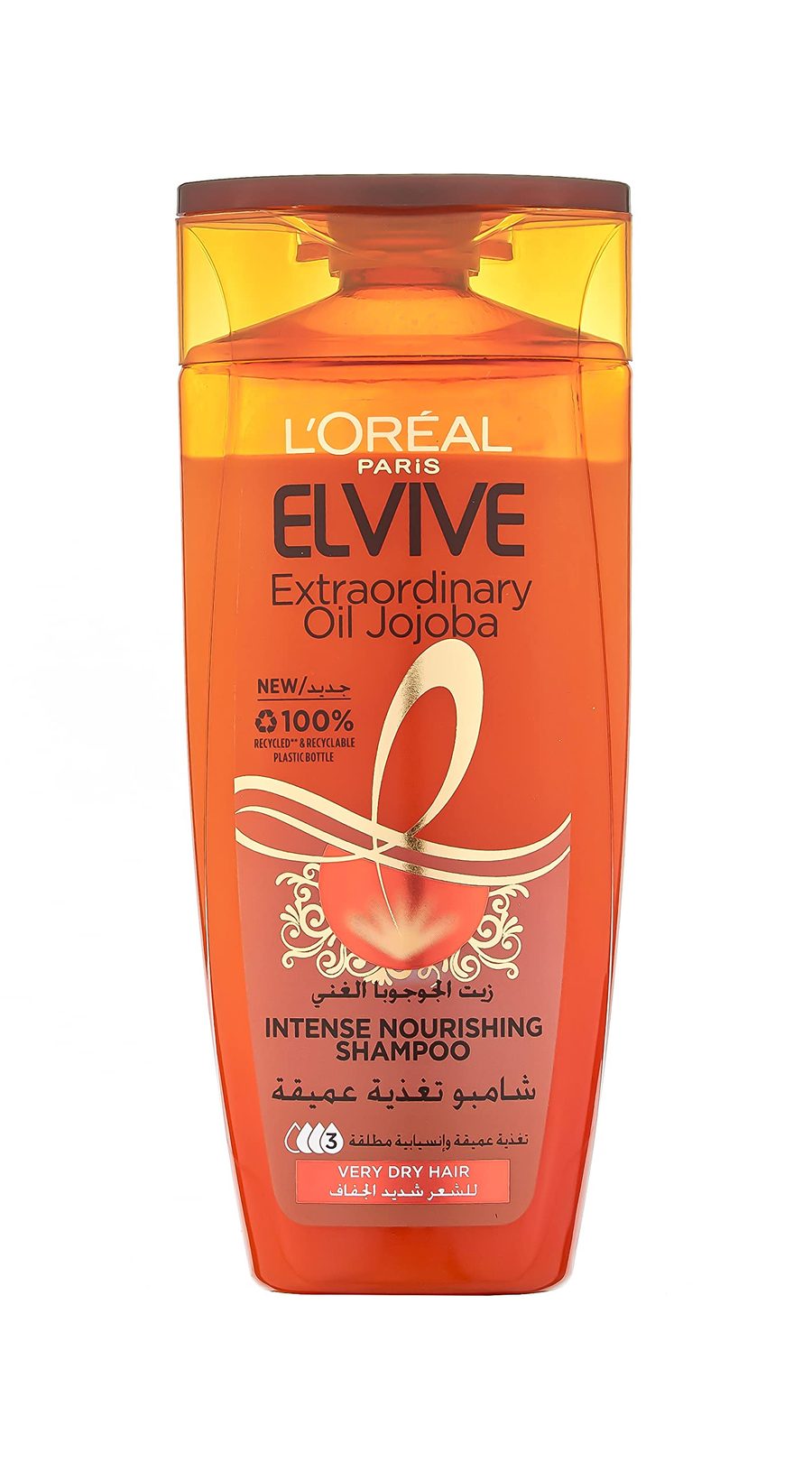 LOREAL ELVIVE EXTRAORDINARY OIL JOJOBA NOURISHING SHAMPOO 400ML شامبو لوريال إلفيف إكسترا أورديناري أويل جوجوبا المغذي 400 مل اصدار عربي