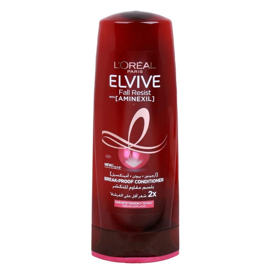 L'Oreal Paris Elvive Fall Resist Aminexil Break-Proof Conditioner 360 ml بلسم لوريال باريس إلفيف فول ريزيست أمينكسيل المقاوم للتقصف 360 مل اصدار عربي