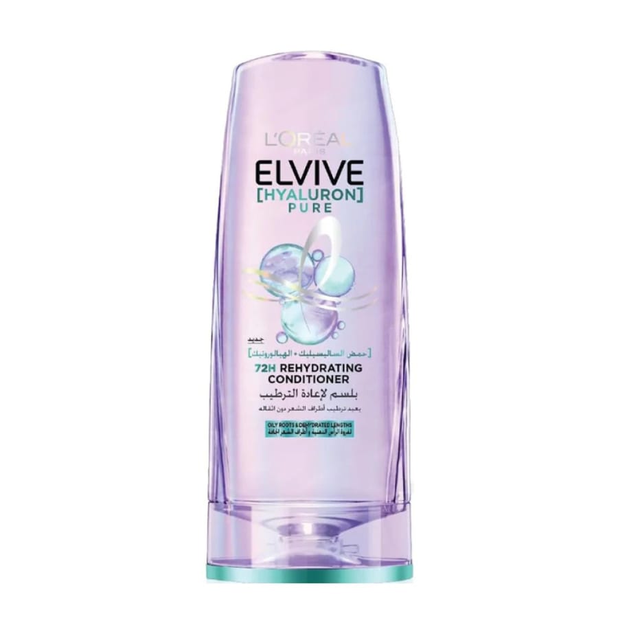 L'Oreal Elvive Hyaluron Pure 72H Rehydrating Conditioner 360ml بلسم لوريال إلفيف هيالورون بيور المرطب لمدة 72 ساعة، 360 مل اصدار عربي