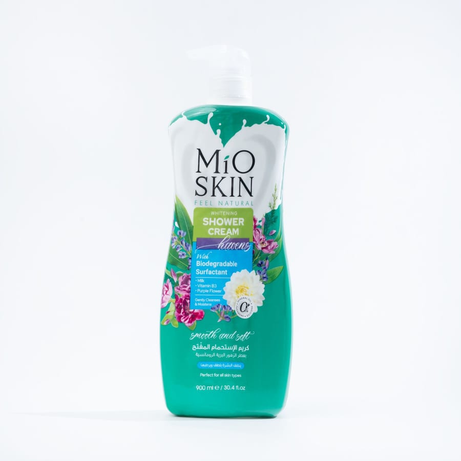 MIO SKIN WHITENING SHOWER CREAM PURPLE FLOWER 900ml كريم استحمام من مايو سكن