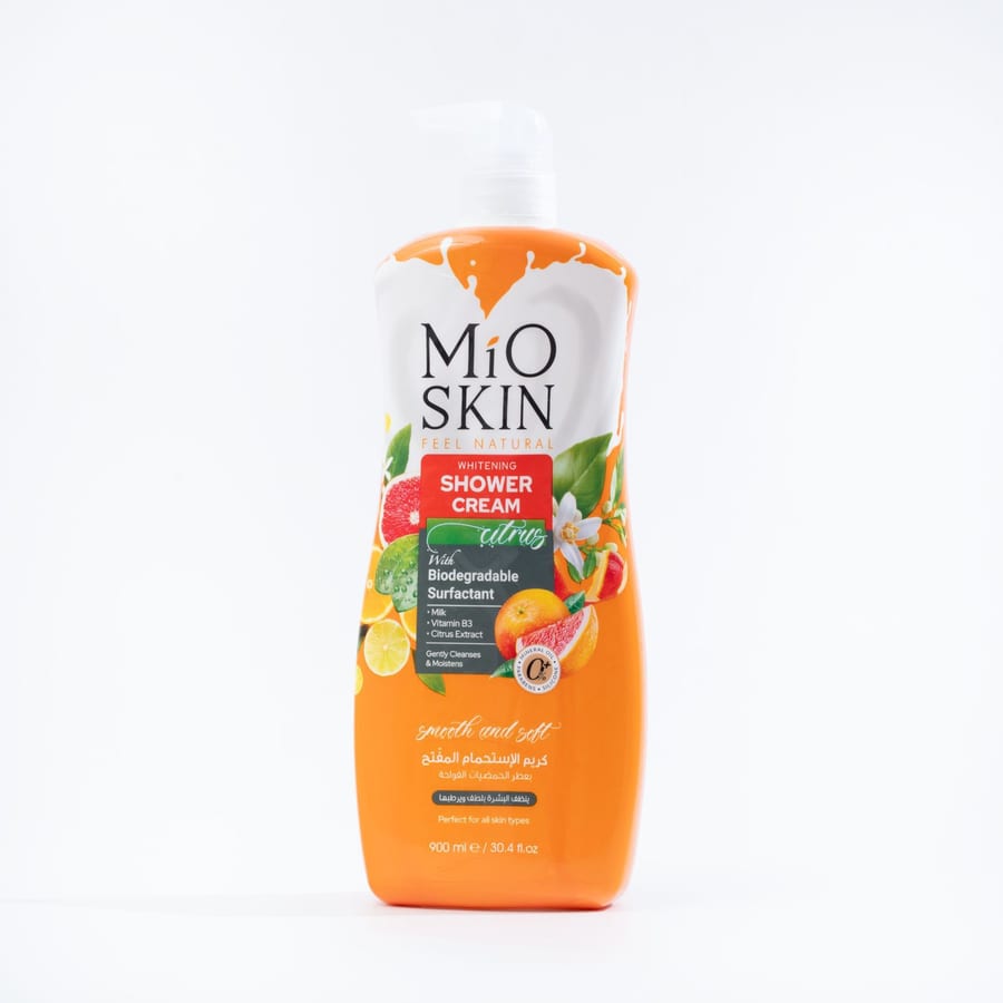 MIO SKIN FEEL NATURAL WHITENING SHOWER CREAM CITRUS EXTRACT 900ml كريم استحمام من مايو سكن