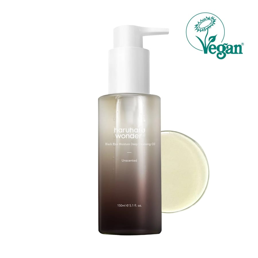 غسول زيتي مرطب بالأرز الأسود للتنظيف العميق هاروهارو150ml haruharu wonder Black Rice Moisture Deep Cleansing Oil