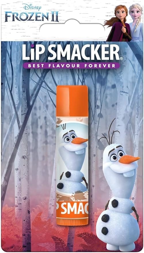 Lip Smacker Olaf Lip Balm, Disney Frozen Flavored Inspired Lip Balm for Kids مرطب شفاه ليب سماكر أولاف، مرطب شفاه مستوحى من فيلم ديزني فروزن للأطفال، يرطب وينعم الشفاه ليمنحها لمعاناً، بنكهة الوافل الرائعة والشراب.