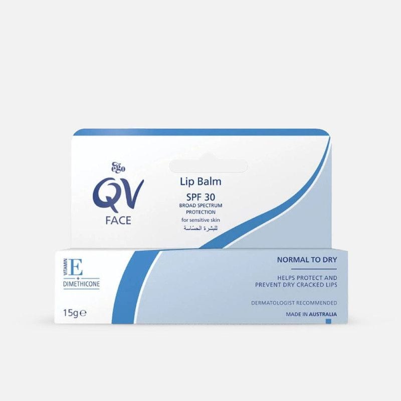 كيوفي مرطب الشفاه بعامل حماية من أشعة الشمس 30 مقاس 15 جم qv Lip Balm SPF30 i