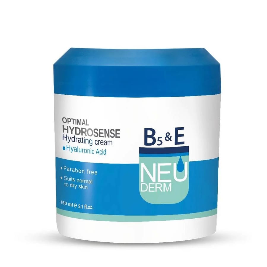 Neuderm Optimal Hydrosense Hydrating Cream – JAR 150ML كريم نيوديرم أوبتيمال هيدروسنس المرطب للبشرة العادية والجافة – عبوة 150 مل