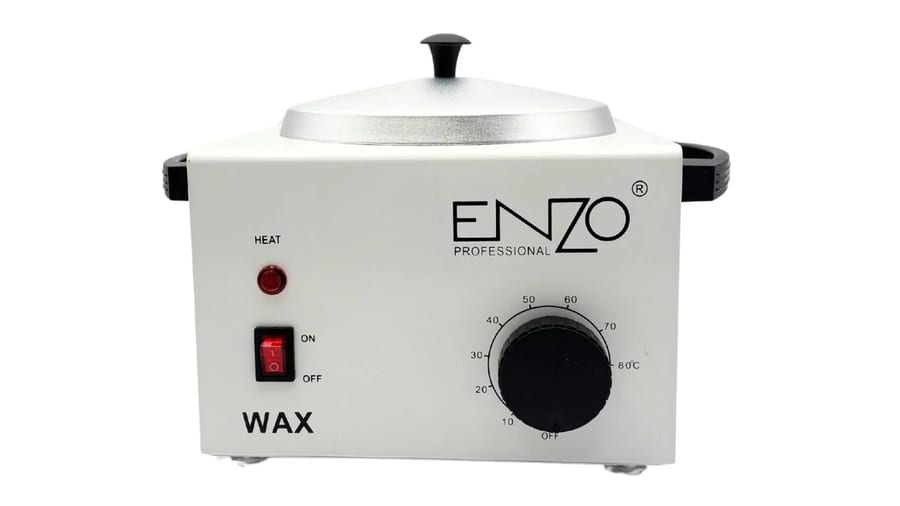Wax Heater 500g Enzo - White Steel انزو جهاز الشمع الحوضي 500 غرام - فولاذ أبيض