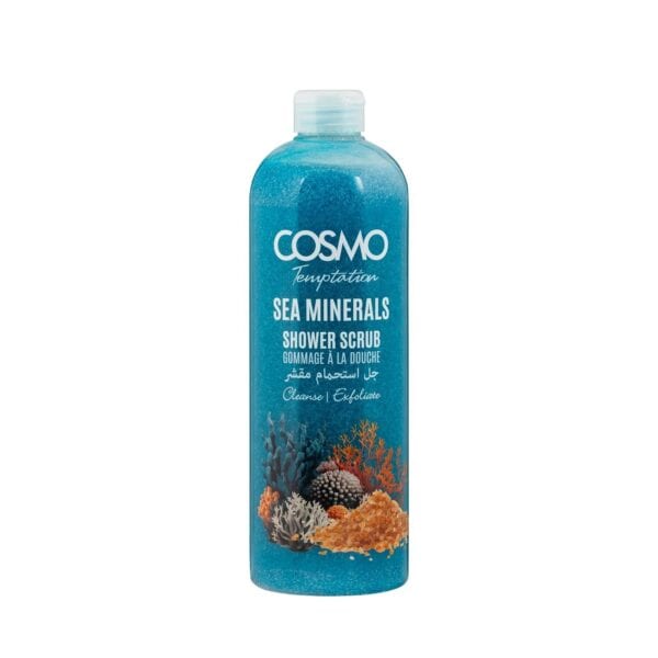 COSMO Temptation Shower Scrub 1000ml – Sea Minerals كوزمو جل استحمام مقشر للجسم
