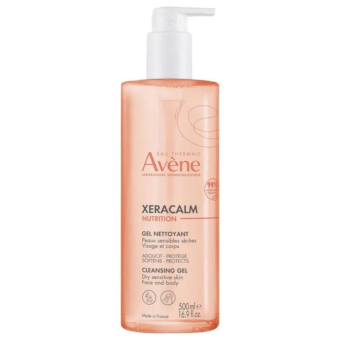 افين جل منظف ومغذي ومضاد للجفاف للبشرة الحساسة والجافة Avene XeraCalm Nutrition Cleansing Gel for Dry Sensitive Skin, 500ml