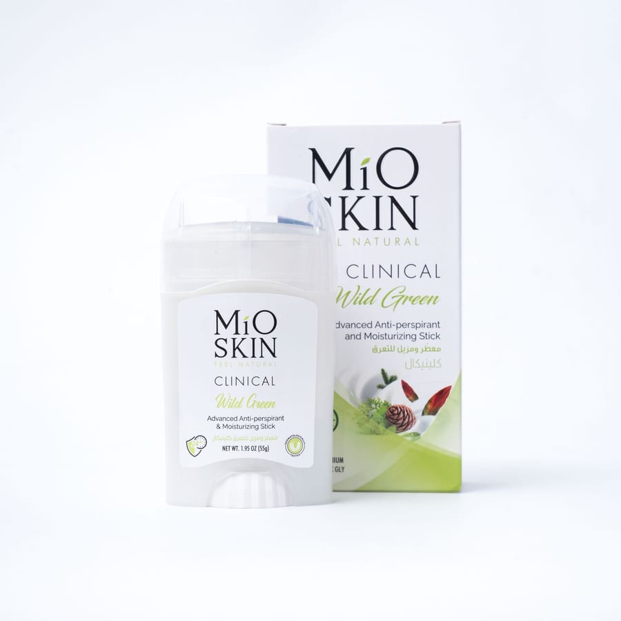 معطر ومزيل للتعرق كلينيكال مايو سكن ستك ويلد كرين MIO SKIN CLINICAL advanced anti-perspirant moisturizer STICK wild green 55g