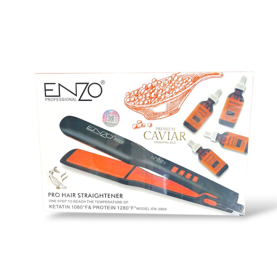 Enzo PRO HAIR STRAIGHTENER PREMIUM CAVIAR ESSENTIAL OIL انزور كاوية شعر الاحترافية مع زيوت كافيار فاخرS 1280F