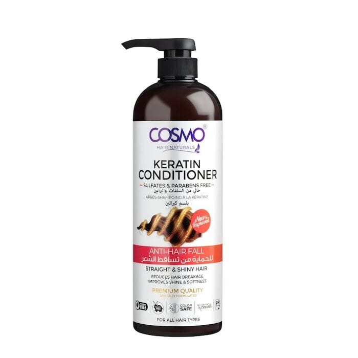 بلسم كيراتين كوزمو هير ناتشورالز المضاد لتساقط الشعر 1000 مل Cosmo Hair Naturals Keratin Conditioner Anti-Hair Fall 1000ml