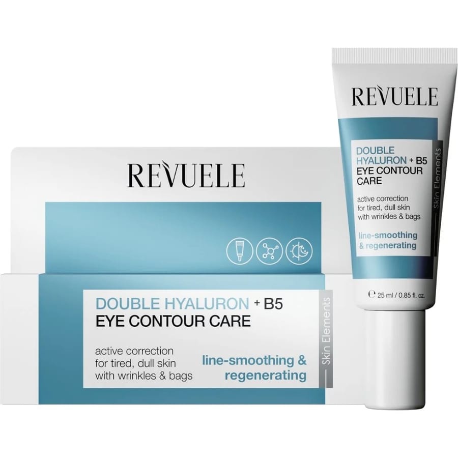 كريم ريفويل للعناية بمحيط العين بتركيبة مزدوجة من الهيالورون وفيتامين ب5 Revuele Double Hyaluron + B5 Eye Contour Care 25ML