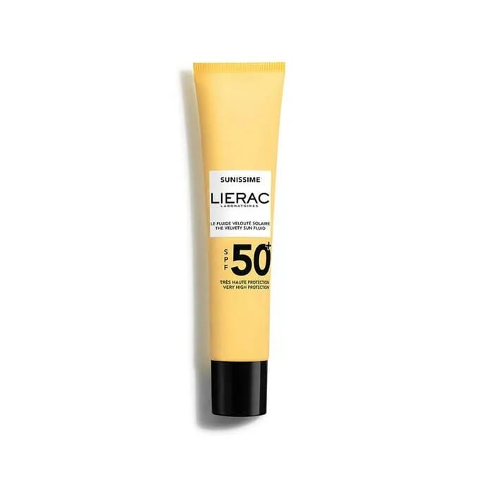واقي شمس صنيسيم ذا فيلفيت صن فلويد فيس بعامل حماية 50, 40 مل - ليراك Lierac Sunissime Le Fluide Velouté Solaire Visage SPF50+ 40 ml