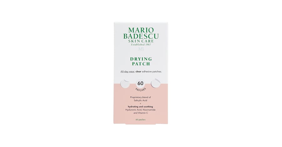 لصقات ماريو باديسكو لتجفيف البقع، علاج موضعي غير مرئي Mario Badescu Skincare Pimple Patches - 60ct