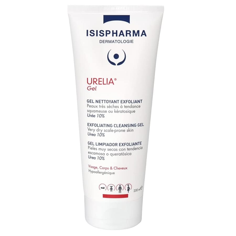 جل يوريليا من ايزيس فارما لتنظيف الجسم والشعر للبشرة المعرضة للتقشر 200 مل Isispharma Isis Pharma Urelia Gel Body & Hair Cleansing To Prone Scaly Skin 200Ml