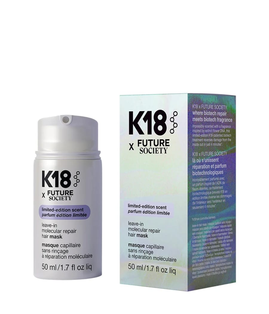 قناع الشعر المُرمِّم الجزيئي الذي يُترك على الشعر - مجتمع المستقبل K18 Leave-In Molecular Repair Hair Mask Future Society K18