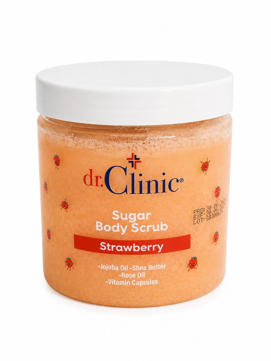 دكتور كلينيك مقشر جسم بالفراولة 250ml dr.clinic sugar body scrub strawberry