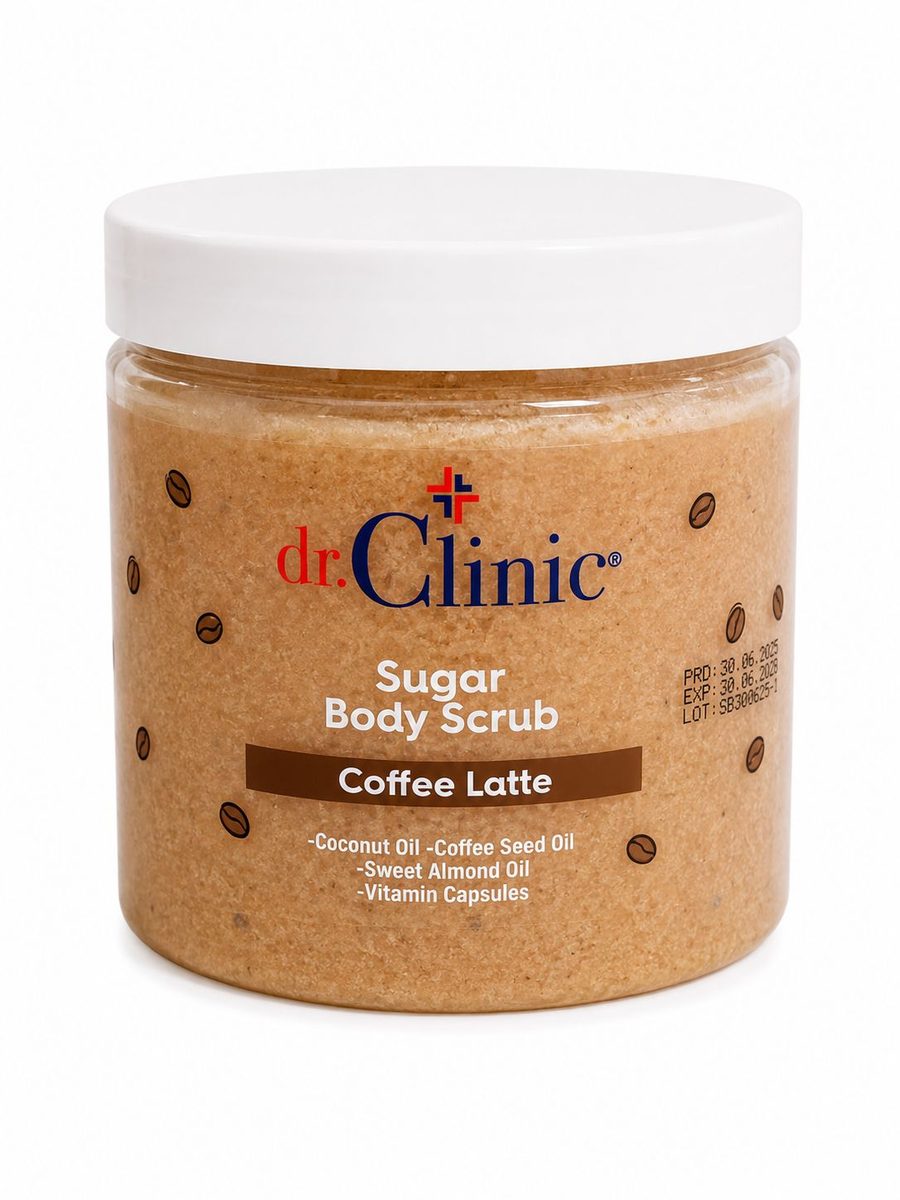 دكتور كلينيك مقشر جسم بالقهوة 250ml dr.clinic sugar body scrub coffe latte