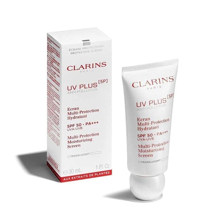 كلارنس واقي شمس مع اشراقة وردية CLARINS UV PLUS ECRAN MULTI PROTECTION HYDRATANT SPF50-Rose