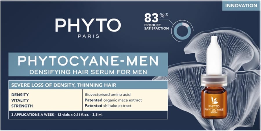 فيتو فيتوسيان - علاج تساقط الشعر للرجال، 12 عبوة × 3.5 مل Phyto Phytocyane - Men Anti-Hair Loss Treatment 12 x 3,5ml