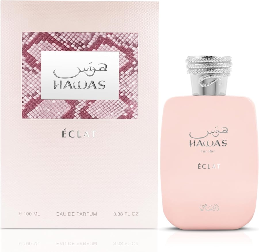 الرصاصي هوس إكلات للنساء أو دي بارفان سبراي، 3.4 أونصة Rasasi Hawas Eclat for Women Eau de Parfum Spray, 3.4 Ounce