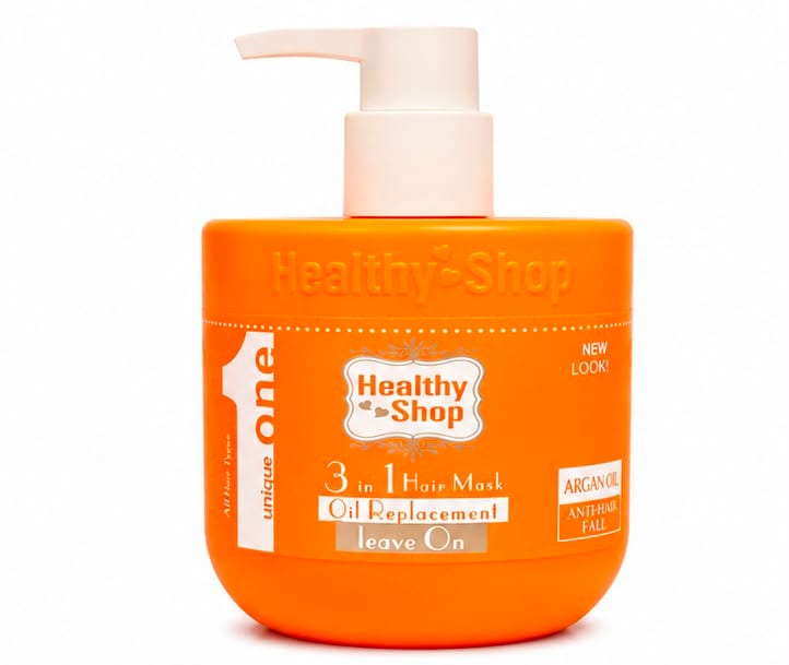 هيلثي شوب ون – ماسك الشعر 3 في 1 بزيت الأرجان ومضاد لتساقط الشعر. Healthy Shop One – 3 in 1 Hair Mask Oil Replacement Leave On, Argan Oil, Anti-Hair Fall