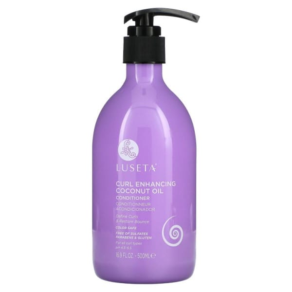 لوسيتا بيوتي، بلسم زيت جوز الهند لتعزيز تجعيد الشعر، لجميع أنواع الشعر المجعد Luseta Beauty Curl Enhancing Coconut Oil Conditioner For All Curl Types 500ml