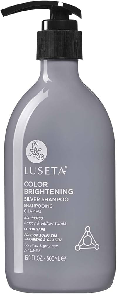 لوسيتا شامبو سيلفرلتفتيح لون الشعر الفضي والرمادي - 500 مل LUSETA Color Brightening Silver Shampoo - 500ml |