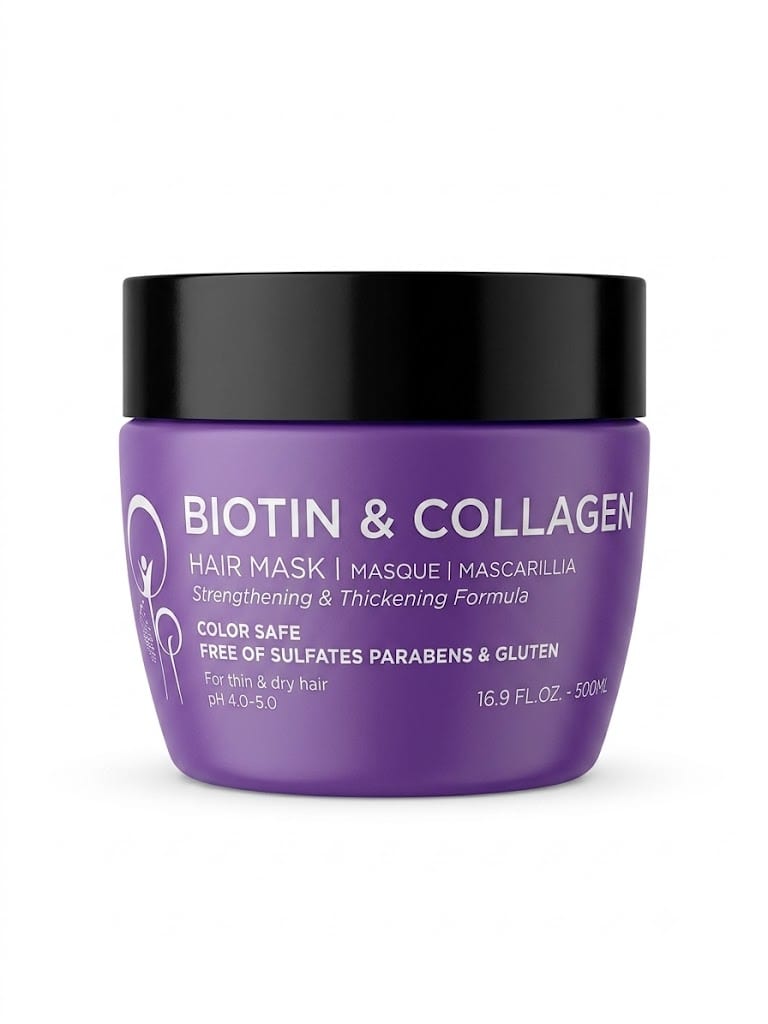 ماسك الشعر بالبيوتين والكولاجين 500 مل - لوسيتا LUSETA BIOTIN & COLLAGEN HAIR MASK